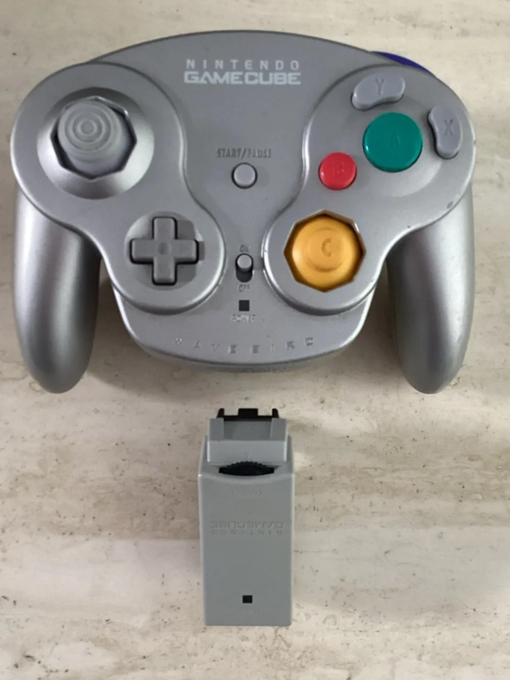 Nintendo GameCube WaveBird Wireless Controller With Dongle Receiver Silver